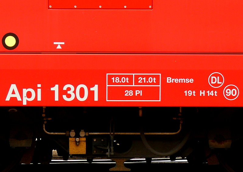 RhB - Api 1301 am 19.07.2013 in St.Moritz - 1.Klasse Panoramawagen fr Berninabahn - Anschriftenfeld
