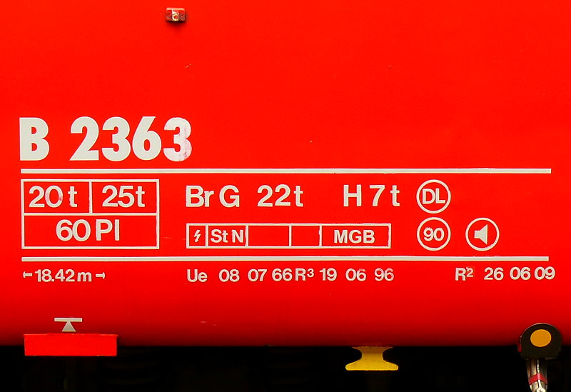 RhB - B 2363 am 19.07.2013 in St.Moritz - 2.Klasse Einheitspersonenwagen (Typ 1) - Anschriftenfeld
