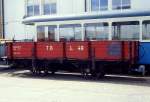 AB/TB - Ek 48 am 25.4.1993 in Speicher - Niederbordwagen 2-achsig mit 1 offenen Plattform - SWS/TB - Baujahr 1906 - Gewicht 4,20t - Ladegewicht 10,00t - LP 6,74m - zulssige Geschwindigkeit 50 km/h -