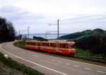 regionalzuge/307544/ab--tb-regionalzug-137-von AB / TB Regionalzug 137 von St.Gallen nach Trogen am 25.04.1993 bei Schwarzer Bren mit Triebwagen BDe 4/8 21
