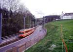 regionalzuge/307547/ab--tb-regionalzug-142-von AB / TB Regionalzug 142 von Trogen nach St.Gallen am 25.04.1993 bei Notkersegg mit Triebwagen BDe 4/8 21
