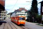 regionalzuge/301744/ab--tb-regionalzug-107-von AB / TB Regionalzug 107 von St.Gallen nach Trogen am 25.04.1993 in Speicher mit Triebwagen BDe 4/8 21

