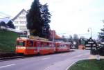 regionalzuge/301745/ab--tb-regionalzug-122-von AB / TB Regionalzug 122 von Trogen nach St.Gallen am 25.04.1993 in Speicher mit Triebwagen BDe 4/8 21
