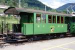 BC Museumsbahn - ex GFM C 23 am 19.05.1997 in Blonay - 3.Klasse-Personenwagen - Baujahr 1903 - SWS - Fahrzeuggewicht 7,50t - LüP 8,90m - Sitzplätze 24 - zulässige Geschwindigkeit 50
