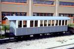 BC Museumsbahn - ex BOB C4 44 am 31.05.1993 in Chaulin - 3.Klasse Sommer-Personenwagen 4-achsig mit 2 offenen Plattformen - Ug Baujahr 1893 Kasten Bj 1926 - SIG - Gewicht 8,90t - 56 Sitzplätze -