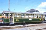 BC Museumsbahn - ex CGTE C4 370 am 23.05.1999 in Blonay - 3.Klasse Tramwagen 4-achsig mit 2 offenen Plattformen - Baujahr 1911 - SIG - Gewicht 11,10t - Sitzpltze 36 - LP 13,30 - zulssige