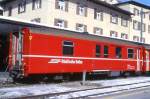 RhB - D 4224 - Gepckwagen am 26.02.2000 in St.Moritz - bernahme 29.02.1980 - SWS/SWP - Fahrzeuggewicht 14,00t - Zuladung 8,00t - LP 13,74m - zulssige Geschwindigkeit 90 km/h.- 2=31.05.1991