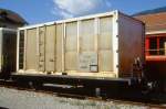 RhB - Ick-v 4511 II am 07.06.1997 in Landquart - Khlcontainerwagen 2-achsig mit 1 offenen Plattform- Baujahr 1931 - SIG - Fahrzeuggewicht 9,28t - Zuladung 10,00t - LP 8,57m - zulssige
