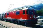 Lokomotiven/307616/rhb---ge-44ii-616-filisur RhB - Ge 4/4II 616 'FILISUR' am 06.09.1996 in Untervaz - THYRISTOR-STRECKEN-LOKOMOTIVE - bernahme 05.10.1973 - SLM4889/BBC - 1700 KW - Gewicht 50,00t - LP 12,74m - zulssige Geschwindigkeit 90 km/h - 3=09.07.1993 - Logo RhB in deutsch - Hinweis: ab 19.01.2007 mit Rechteckscheinwerfer und Graubnden-Layout .
