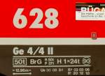 RhB - Ge 4/4 II 628  S-CHANF  am 18.07.2013 in Landquart - Thyristor-Streckenlokomotive - bernahme 30.08.1984 - SLM5269/BBC - Anschriftenfeld  