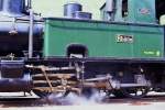 Lokomotiven/385881/rhb---g-34-1-am RhB - G 3/4 1 am 26.06.1989 in Filisur - Dampflok RHTIA - Detailaufnahme
