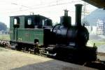 Lokomotiven/387646/rhb---g-34-1-am RhB - G 3/4 1 am 26.08.1997 in Castione-Arbedo - Dampflok RHTIA - Baujahr 1889 - SLM 577 - Gewicht 29,00t - 184 KW - LP 7,90m - zulssige Geschwindigkeit 45 km/h - =15.11.1995 - Mutation: ex LD G 3/4 1 - 1895 RhB - 1928a - 1947 reserviert VHS Luzern - 1970 BC - 1988 leihweise RhB - 1989 nach Jubilum RhB
