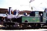 Lokomotiven/409567/rhb---g-34-1-am RhB - G 3/4 1 am 26.08.2000 in St.Moritz - Dampflok RHTIA - Baujahr 1889 - SLM 577 - Gewicht 29,00t - 184 KW - LP 7,90m - zulssige Geschwindigkeit 45 km/h - =15.11.1995 - Mutation: ex LD G 3/4 1 - 1895 RhB - 1928a - 1947 reserviert VHS Luzern - 1970 BC - 1988 leihweise RhB - 1989 nach Jubilum RhB.
