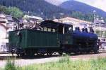 Lokomotiven/410338/rhb---g-45-107-am RhB - G 4/5 107 am 23.05.1998 in Disentis - Dampflok - Baujahr 1906 - SLM 1709 - Gewicht 68,00t - 590 KW - LP 13,97m - zulssige Geschwindigkeit 45/30 km/h Tender voraus - =05.05.1998 - Hinweis: Drehscheibe im Herbst 1998 ausgebaut!
