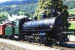 Lokomotiven/410345/rhb---g-45-107-am RhB - G 4/5 107 am 29.08.1998 in Rabius-Surrein - Dampflok - Baujahr 1906 - SLM 1709 - Gewicht 68,00t - 590 KW - LP 13,97m - zulssige Geschwindigkeit 45/30 km/h Tender voraus - =05.05.1998.
