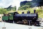 Lokomotiven/418871/rhb---g-45-108-am RhB - G 4/5 108 am 10.09.1994 in Scuol - Dampflok - Baujahr 1906 - SLM 1710 - in Betriebnahme 07.06.1906 - Gewicht 68,00t - 590 KW - LP 13,97m - zulssige Geschwindigkeit 45/30 km/h Tender voraus - =17.06.1991.
