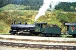 Lokomotiven/418926/rhb---g-45-108-am RhB - G 4/5 108 am 10.09.1994 in Scuol - Dampflok - Baujahr 1906 - SLM 1710 - in Betriebnahme 07.06.1906 - Gewicht 68,00t - 590 KW - LP 13,97m - zulssige Geschwindigkeit 45/30 km/h Tender voraus - =17.06.1991.
