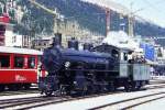 Lokomotiven/419253/rhb---g-45-108-am RhB - G 4/5 108 am 10.05.1998 in Davos Platz - Dampflok - Baujahr 1906 - SLM 1710 - in Betriebnahme 07.06.1906 - Gewicht 68,00t - 590 KW - LP 13,97m - zulssige Geschwindigkeit 45/30 km/h Tender voraus - =17.06.1991 - Rangierfahrt
