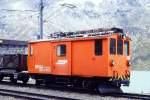 Lokomotiven/419489/rhb---de-22-151-am RhB - De 2/2 151 am 30.08.1995 in Ospizio Bernina - Rangierlok - Baujahr 1909 - SIG/Alioth - Gewicht 13,00t - 150 KW - Zuladung 2,50t - LP 7,15m - zulssige Geschwindigkeit 45 km/h - 1=05.03.1990 - Lebenslauf: ex BB Fe 2/2 51 - 1943 RhB Fe 2/2 51 - 1965 De 2/2 151.
