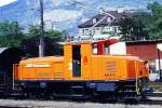 Lokomotiven/420127/rhb255gem-2421113051994rhb---gem-24-211 RhB	255		Gem 2/4	211		13.05.1994		RhB - Gem 2/4 211 am 13.05.1994 in Chur - Zweikraft-Rangierlok - in Betriebnahme 25.01.1913 - Ue 26.01.1967 - SLM2257/BBC724/SAAS/RhB - 228 KWe - 154 KWm - Gewicht 33,00t - LP 8,70m - zulssige Geschwindigkeit 55 km/h - 3=22.04.1994 - Lebenslauf: ex Ge 2/4 202 - 01.02.1943 Gea 2/4 211 - 26.01.1967 Gem 2/4 211- Heimatstation Chur - Hinweis: 05/2002 Abbruch, hier im Stammnetz mit elektrischen Antrieb - neue Lackierung
