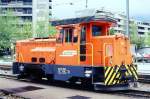 Lokomotiven/422093/rhb---gm-33-233-am RhB - Gm 3/3 233 am 15.05.1991 in Landquart - Rangier-Diesellok - bernahme 01.04.1976 - MOYSE3555/MTU - 295 KW - Gewicht 34,00t - LP 7,93m - zulssige Geschwindigkeit 55 km/h - 3=23.10.1985 - Logo nur RhB.
