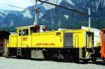 Lokomotiven/422190/rhb---gmf-44-242-am RhB - Gmf 4/4 242 am 16.06.1995 in Untervaz - Rangier-Diesellok - bernahme 19.07.1991 - GMEINDER5696/KAELBLE - 559 KW - Gewicht 50,00t - LP 11,70m - zulssige Geschwindigkeit 60 km/h - Logo RhB rhtoromanisch (alte Beschriftung) - Heimatstation Landquart
