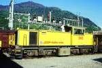 Lokomotiven/426180/rhb---gmf-44-243-am RhB - Gmf 4/4 243 am 10.05.1998 in Landquart - Rangier-Diesellok - bernahme 07.08.1991 - GMEINDER5697/KAELBLE - 559 KW - Gewicht 50,00t - LP 11,70m - zulssige Geschwindigkeit 60 km/h - Logo RhB rhtoromanisch - Heimatstation Klosters
