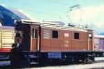 RhB - Ge 2/4 221 am 31.08.1993 in Samedan - Elektrische Umbaulokomotive - bernahme 06.04.1913 - SLM2306/BBC725 - 450 KW - Gewicht 30,00t - LP 8,70m - zulssige Geschwindigkeit 55 km/h -