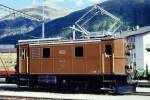 RhB - Ge 2/4 221 am 31.08.1993 in Samedan - Elektrische Umbaulokomotive - bernahme 06.04.1913 - SLM2306/BBC725 - 450 KW - Gewicht 30,00t - LP 8,70m - zulssige Geschwindigkeit 55 km/h -