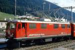 Lokomotiven/433234/rhb---ge-44-i-605 RhB - Ge 4/4 I 605 'SILVRETTA' am 10.05.1994 in Davos Platz - STRECKEN-LOKOMOTIVE - bernahme 12.03.1953 - SLM4080/MFO/BBC - 1184 KW - Gewicht 48,00t - LP 12,10m - zulssige Geschwindigkeit 80 km/h - 3=21.11.1988 - Logo RhB in deutsch - noch mit Scherenpantografen
