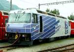 RhB - Ge 4/4 III 649  LAVIN  am 26.08.2000 in St.Moritz - Drehstrom-Universallokomotive - bernahme 08.12.1994 (falsch angeschieben 05.12.1994) - SLM5636/ABB - 3200 KW - Gewicht 62,00t - LP 16,00m -