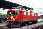 Lokomotiven/448099/rhb---ge-44-i-608 RhB - Ge 4/4 I 608 'MADRISA' am 20.05.1991 in Chur - STRECKEN-LOKOMOTIVE - bernahme 06.06.1953 - SLM4083/MFO/BBC - 1184 KW - Gewicht 48,00t - LP 12,10m - zulssige Geschwindigkeit 80 km/h. Hinweis: noch mit Scherenpantografen - Abbruch 03/2011.

