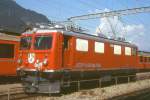 Lokomotiven/448780/rhb---ge-44i-609-linard RhB - Ge 4/4I 609 'LINARD' am 06.09.1996 in Landquart - STRECKEN-LOKOMOTIVE - bernahme 13.05.1953 - SLM4084/MFO/BBC - 1184 KW - Gewicht 48,00t - LP 12,10m - zulssige Geschwindigkeit 80 km/h - 3=30.05.1988 2=28.11.1995 - Logo RhB in deutsch - Hinweis: noch mit Scherenpantografen - Abbruch 05/2011.
