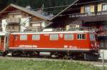 Lokomotiven/449009/rhb---ge-44-i-610 RhB - Ge 4/4 I 610 'VIAMALA' am 30.08.1998 in Litzirti - STRECKEN-LOKOMOTIVE - bernahme 03.07.1953 - SLM4085/MFO/BBC - 1184 KW - Gewicht 48,00t - LP 12,10m - zulssige Geschwindigkeit 80 km/h - 3=24.02.1992 1=16.06.1995 - RhB-Logo in deutsch
