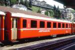 RhB - B 2429 am 26.08.1995 in St.Moritz - 2.Klasse Einheitspersonenwagen (Typ II) - bernahme 13.09.1979 - FFA/SWP - Fahrzeuggewicht 15,00t - Sitzpltze 52 - LP 18,50m - zulssige Geschwindigkeit 90