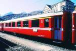 RhB - A 1268 am 17.08.2008 in St.Moritz - 1.Klasse Personenwagen - Einheitspersonenwagen Typ II - bernahme 30.01.1978 - FFA/SWP - Fahrzeuggewicht 15,00t - Sitzpltze 36 - LP 18,50m - zulssige