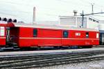 RhB - Z 97 am 27.05.1990 in Chur - Postwagen 4-achsig mit 1 offenen Plattform - bernahme: 27.11.1969 - SWS - Fahrzeuggewicht 17,00t - Zuladung 9,00t - LP 16,87m - zulssige Geschwindigkeit = 90 km/h