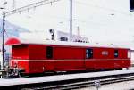 RhB - Z 99 am 20.05.1991 in Chur - Postwagen 4-achsig mit 1 offenen Plattform - bernahme: 09.12.1969 - SWS - Fahrzeuggewicht 17,00t - Zuladung 9,00t - LP 16,87m - zulssige Geschwindigkeit = 90 km/h