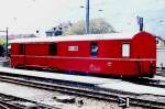 RhB - Z 99 am 20.05.1991 in Chur - Postwagen 4-achsig mit 1 offenen Plattform - bernahme: 09.12.1969 - SWS - Fahrzeuggewicht 17,00t - Zuladung 9,00t - LP 16,87m - zulssige Geschwindigkeit = 90 km/h