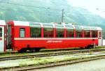 RhB - Bp 2504 am 19.07.2013 in St.Moritz - 2.Klasse Panoramawagen fr Bernin-Express - Baujahr 2000 - St - Fahrzeuggewicht 18,00t - Sitzpltze 50 - LP 16,50m - zulssige Geschwindigkeit 100 km/h -