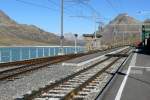 Gleisanlage Ospizio Bernina am 03.10.2009 - Blick von Depotdurchfahrt Richtung Sdwesten