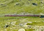 RhB - Regionalzug 1644 von Tirano nach St.Moritz am 14.07.2013 bei Alp Arlas mit Zweisystem-Triebwagen ABe 8/12 3504 (ABe 4/4 351.04 - Bi 356.04 - ABe 4/4 350.04) - BD 2473 - AB 1543 - B 541.05 - B