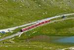 RhB - Regionalzug 1629 von St.Moritz nach Tirano am 14.07.2013 beim Lago Pitschen mit Zweisystem-Triebwagen ABe 8/12 3514 (ABe 4/4 35.014 - Bi 35.614 - ABe 4/4 35.114) - B 521.07 - B 2455 - B 2454 -