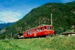 FM_SEFT RhB Extra-GmP fr GRAUBNDEN TOURS 3206 von Castione-Arbedo nach Cama am 29.08.1997 bei Monticello-sotto mit RhB-Triebwagen BDe 4/4 491 - RhB Kk 7027 - RhB B 2060.