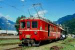 SEFT RhB Extrazug fr GRAUBNDEN TOURS 3207 von Grono nach Castione-Arbedo am 29.08.1997 nach Ankunft in Castione-Arbedo mit RhB-Triebwagen BDe 4/4 491 - A 1102 - B 2060.